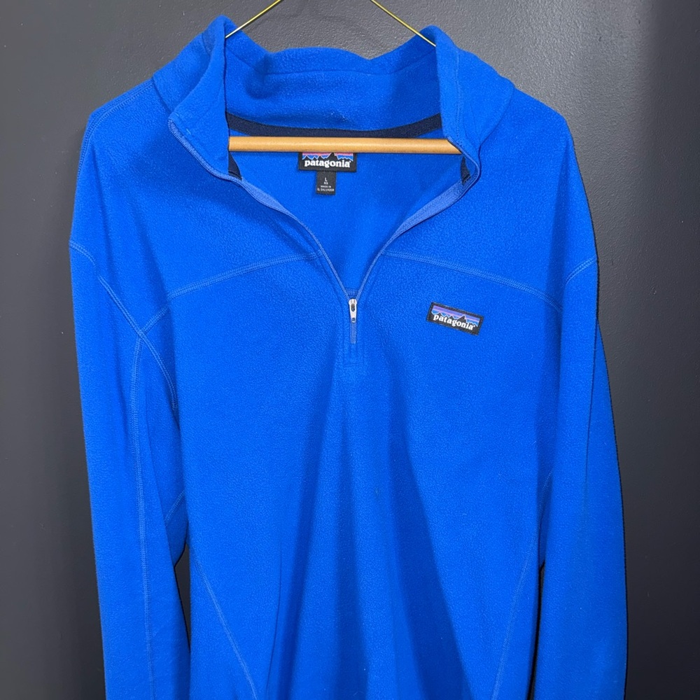 Patagonia Men's Blue Quarter Zip Fleece